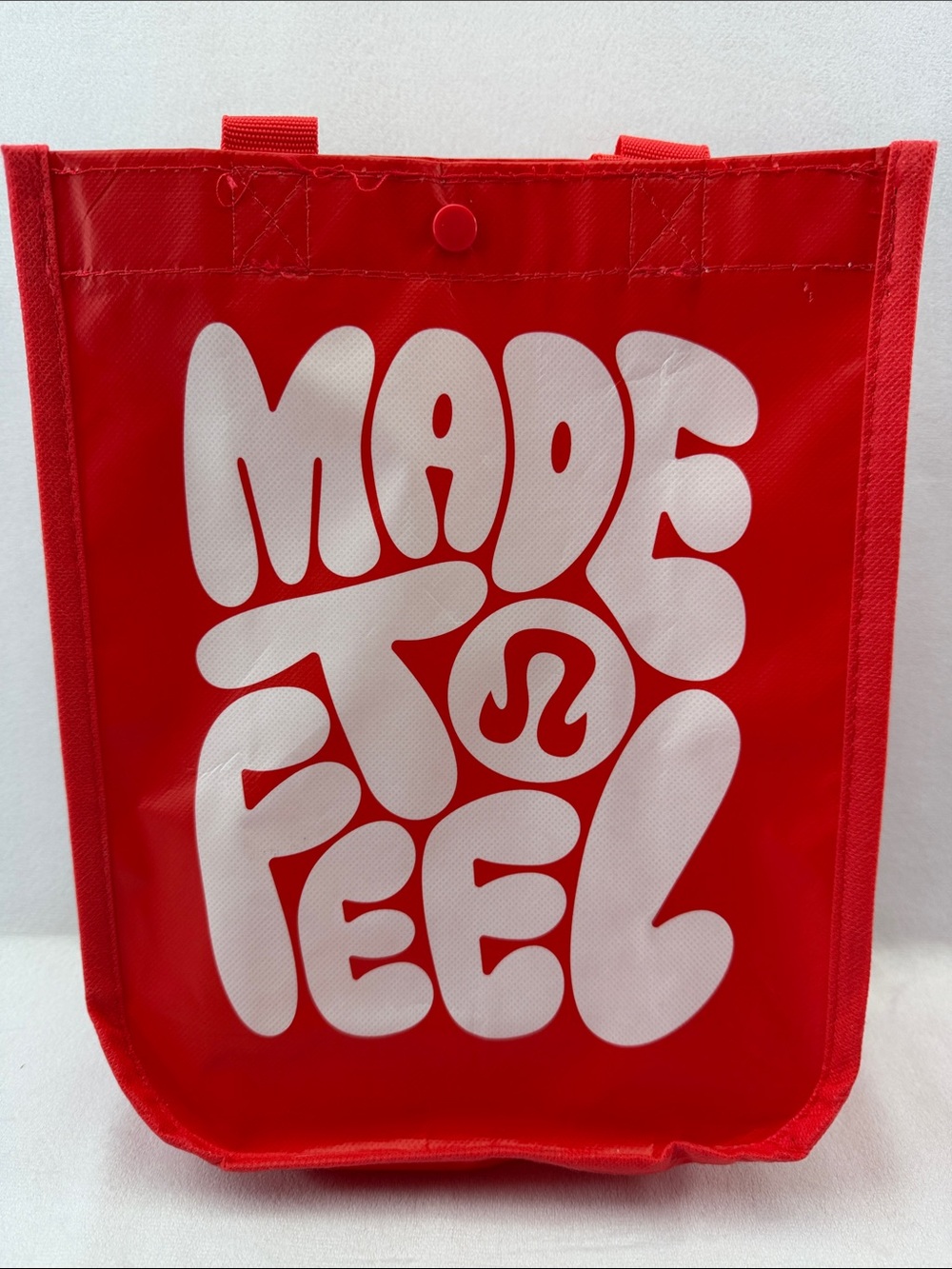 Lululemon Red 'Made To Feel' Reusable Small Tote 12"X9"X5" - Picture 1 of 6